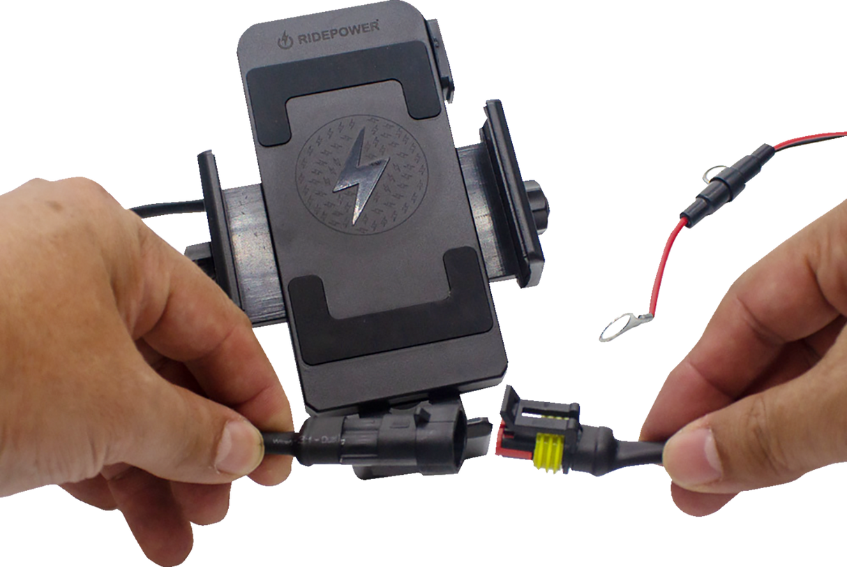 Phone Inductive Wireless Charging Mount with Quick Disconnect Power Cable