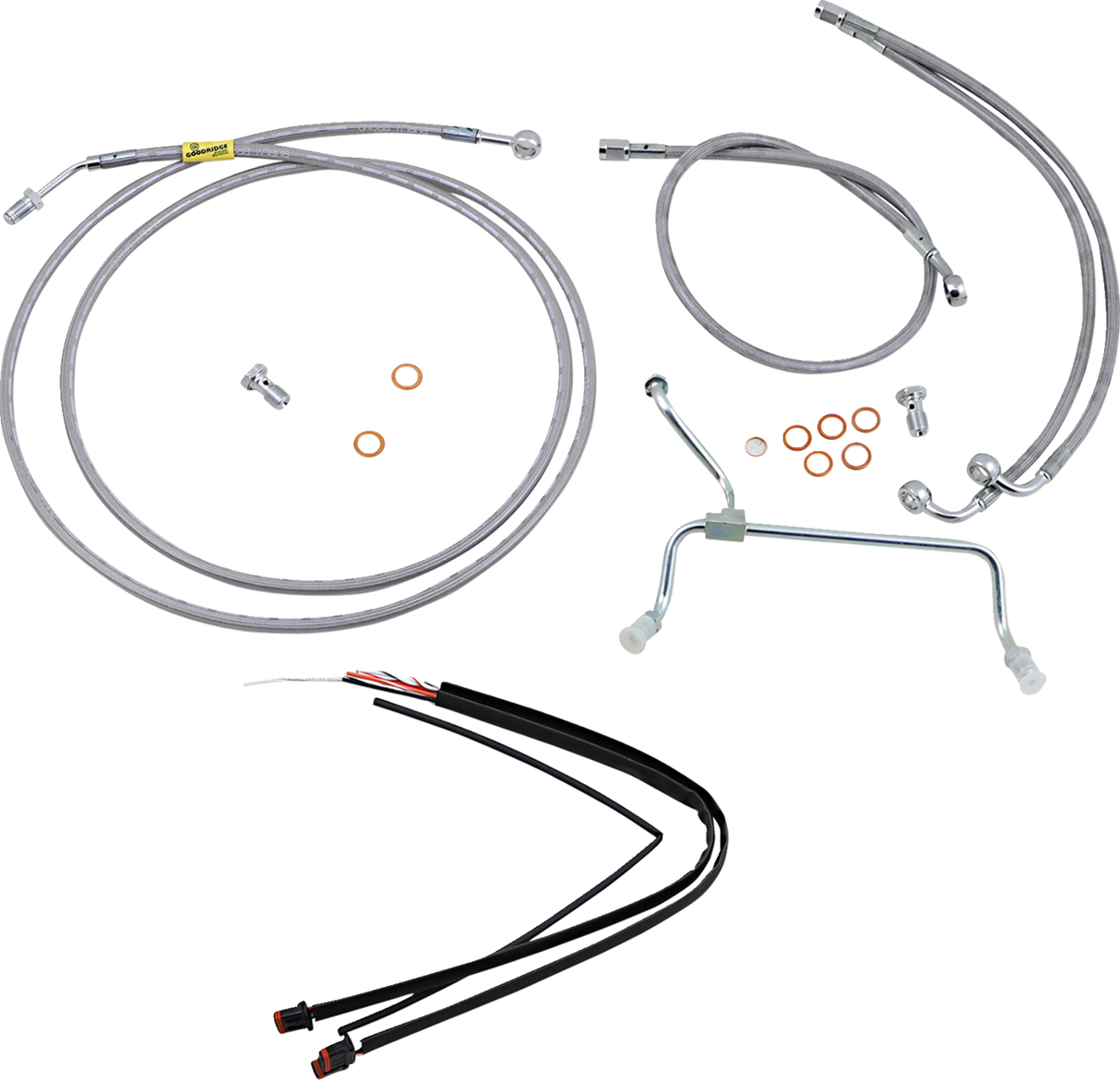 Complete Stainless Braided Handlebar Cable/Brake Line Kit