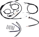 Complete Black Vinyl Handlebar Cable/Line Kit for Ape Hangers