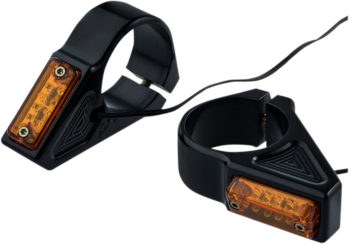 Rectangle LED Fork Mount Turn Signals