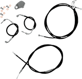 Standard Black Vinyl Handlebar Cable/Brake Line Kit — Mini/Ape Hanger