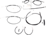 Complete Black Vinyl Braided Handlebar Cable/Brake Line Kit