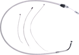Polished Stainless Quick Connect Upper Clutch Cable - 45-1/4"