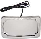 Curved Slick Signals License Plate Frame with 3-Hole Backing Plate