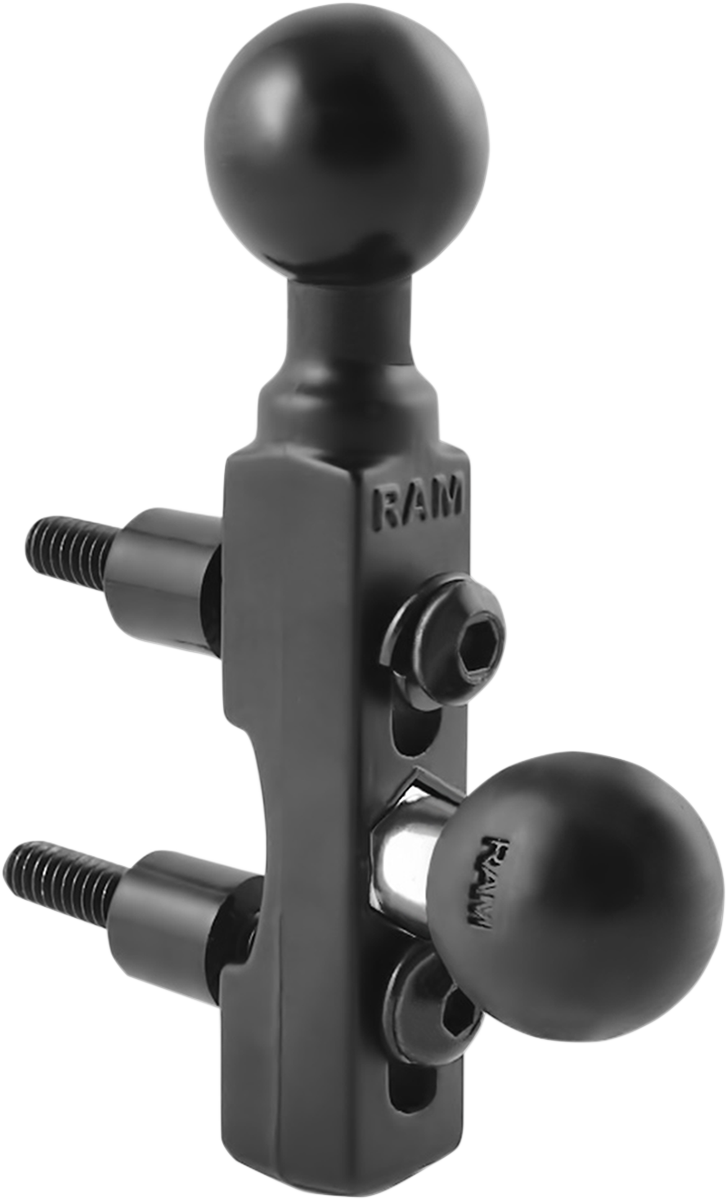 Motorcycle Brake/Clutch Reservoir Base Mount with 1" Balls