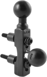 Motorcycle Brake/Clutch Reservoir Base Mount with 1" Balls