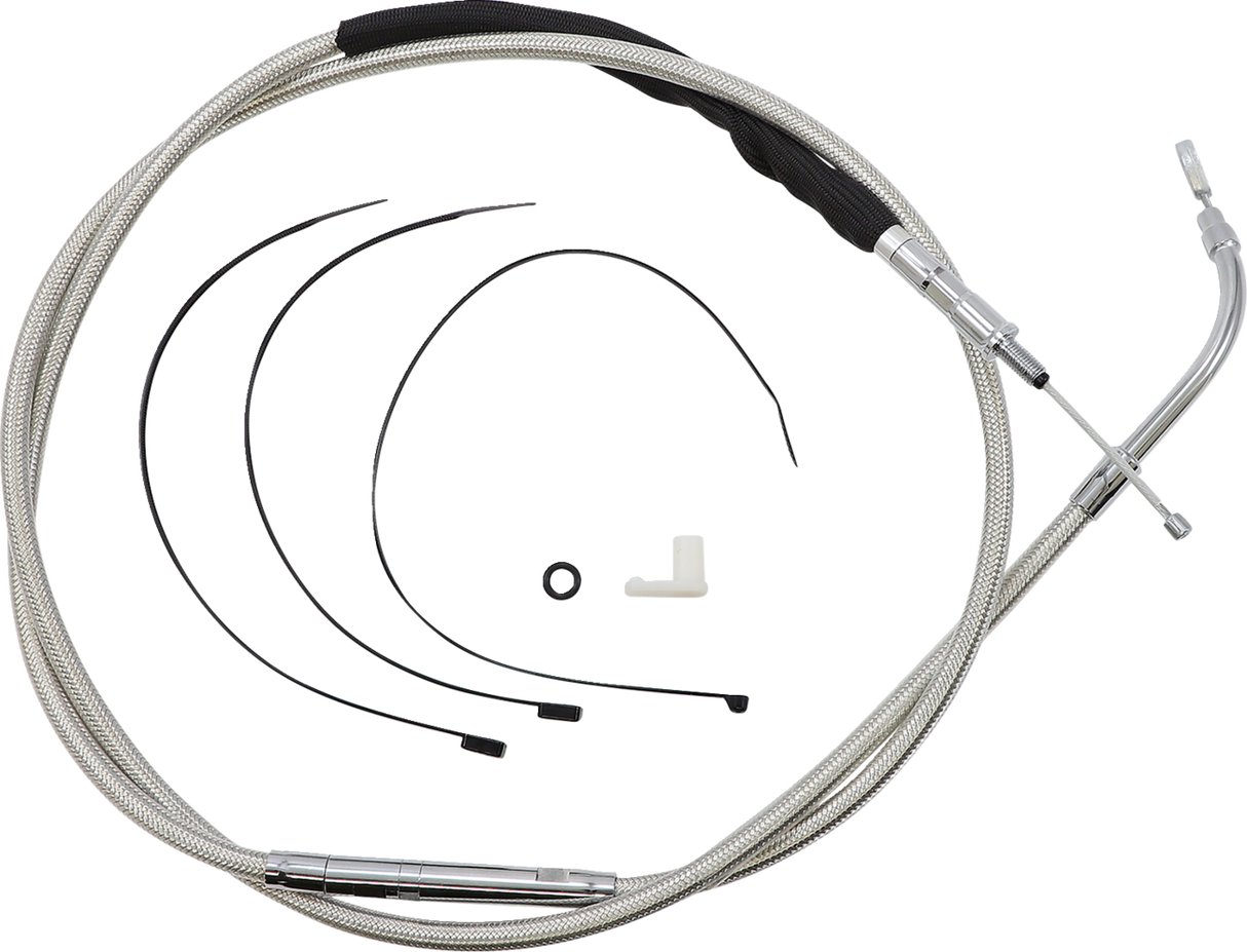 High-Efficiency Polished Stainless Clutch Cable - 73-3/4"