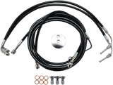 Black Braided Brake Line Kit