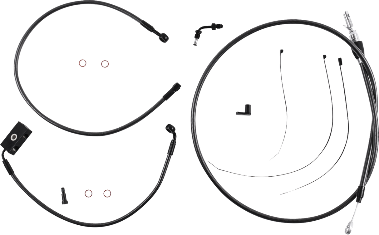 Black Pearl™ Designer Handlebar Installation Kit - 6" - '18-'24 Softail