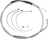 High-Efficiency Polished Stainless Clutch Cable - 75-3/4"