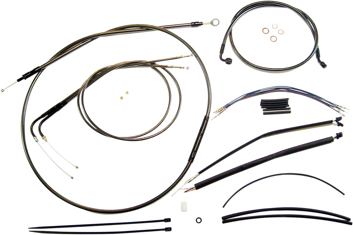 Black Pearl™ Designer Handlebar Installation Kit - 12"-14"" - '11-'14 FLS