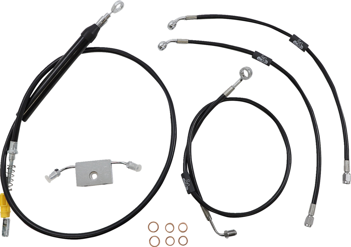 Standard Black Vinyl Handlebar Cable/Brake Line Kit — Ape Hanger