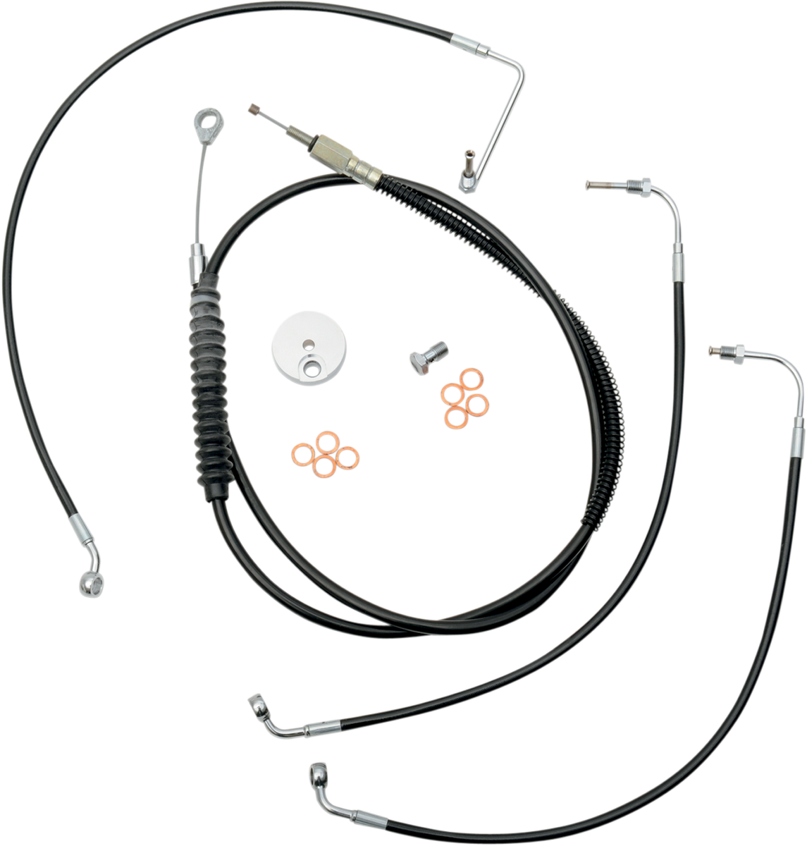 Standard Black Vinyl Handlebar Cable/Brake Line Kit — Ape Hanger