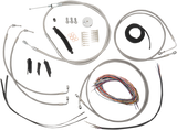 Complete Stainless Braided Handlebar Cable/Brake Line Kit — Cable Kit