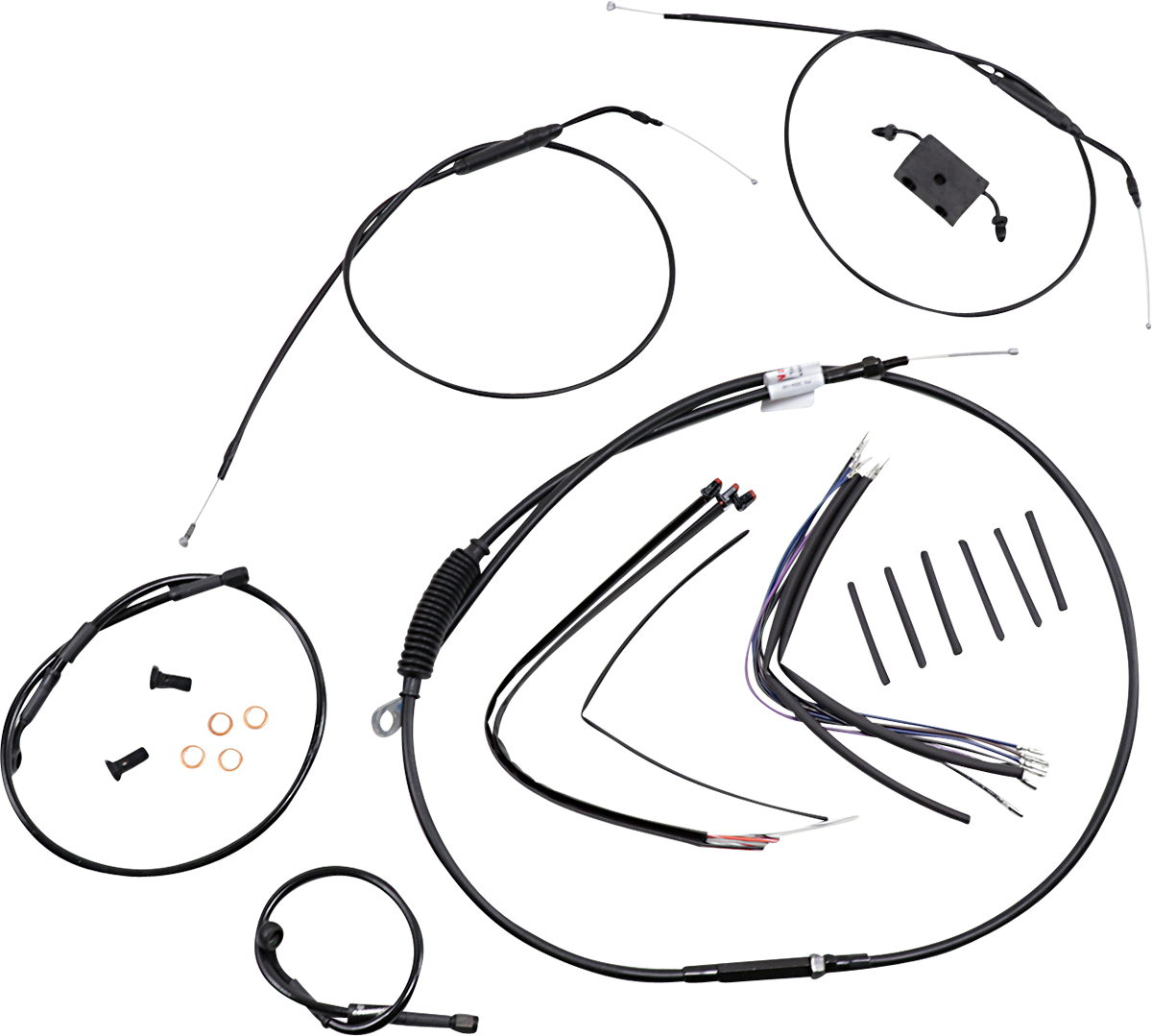 Extended Handlebar Cable and Brake Line Kit for Sportsters with ABS