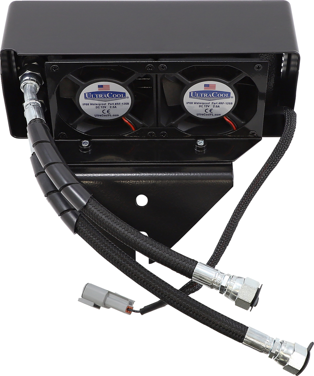 Below Regulator Mount Oil Cooler Kit with Fan for S&S T Series Engines