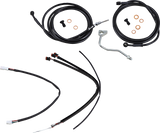 Complete Black Vinyl Handlebar Cable/Line Kit for Ape Hangers