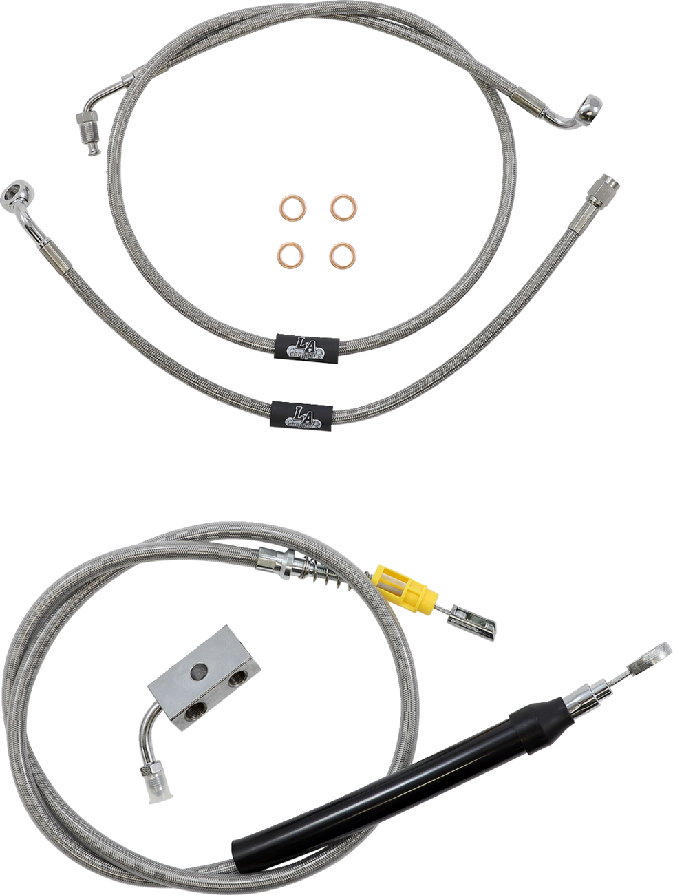 Standard Stainless Braided Handlebar Cable/Brake Line Kit