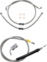 Standard Stainless Braided Handlebar Cable/Brake Line Kit