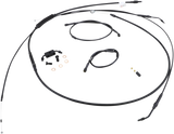 Complete Black Vinyl Handlebar Cable/Line Kit for Ape Hangers