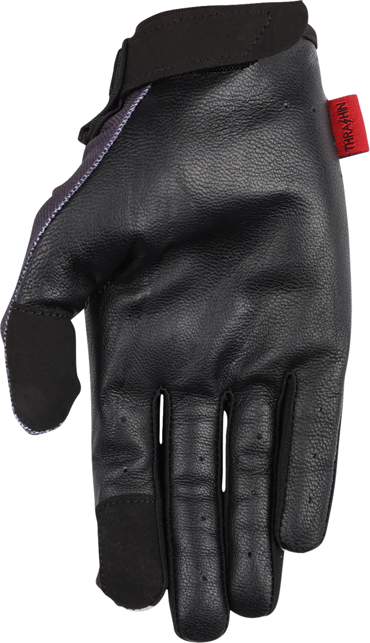 Stealth Leather Palm Flame Gloves
