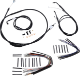 Complete Black Vinyl Handlebar Cable/Line Kit for Ape Hangers