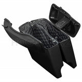 14-'21 Stretched Saddlebag Liners | Black w/ Silver Stitching HOGWORKZ®