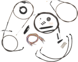Complete Midnight Braided Handlebar Cable/Brake Line Kit — Standard