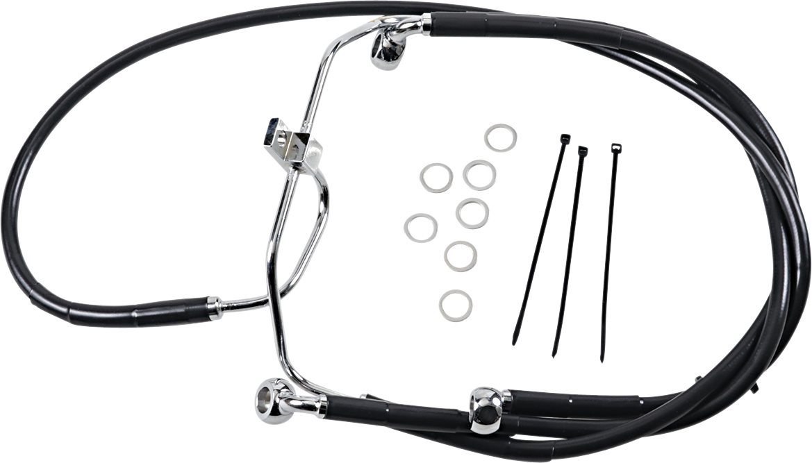Extended Length Black Vinyl Brake Line Kit [2/2]