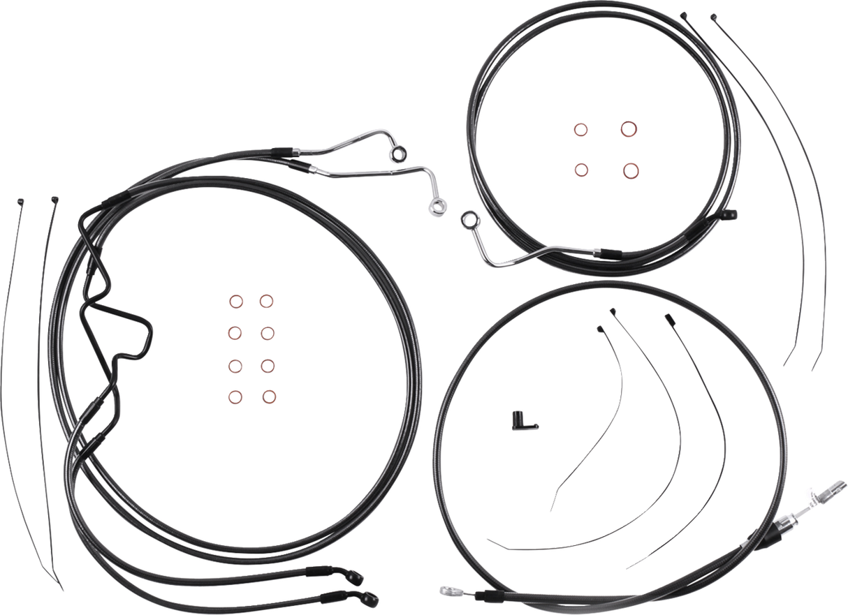 Black Pearl™ Designer Handlebar Installation Kit - 6" - '21-'22 FLHR