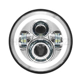 7" LED Chrome HaloMaker Headlight (Harley Daymaker Replacement)