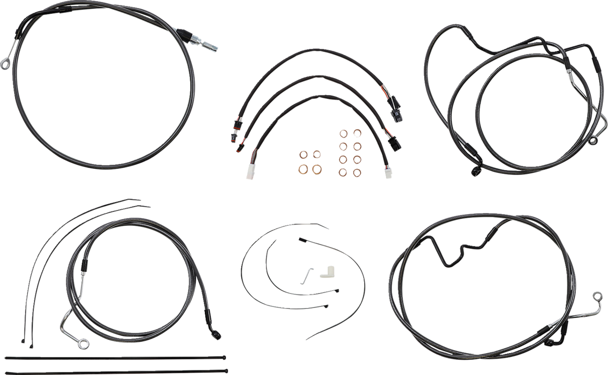 Black Pearl™ Designer Handlebar Installation Kit - 12"-14" - '21-'23 FLH