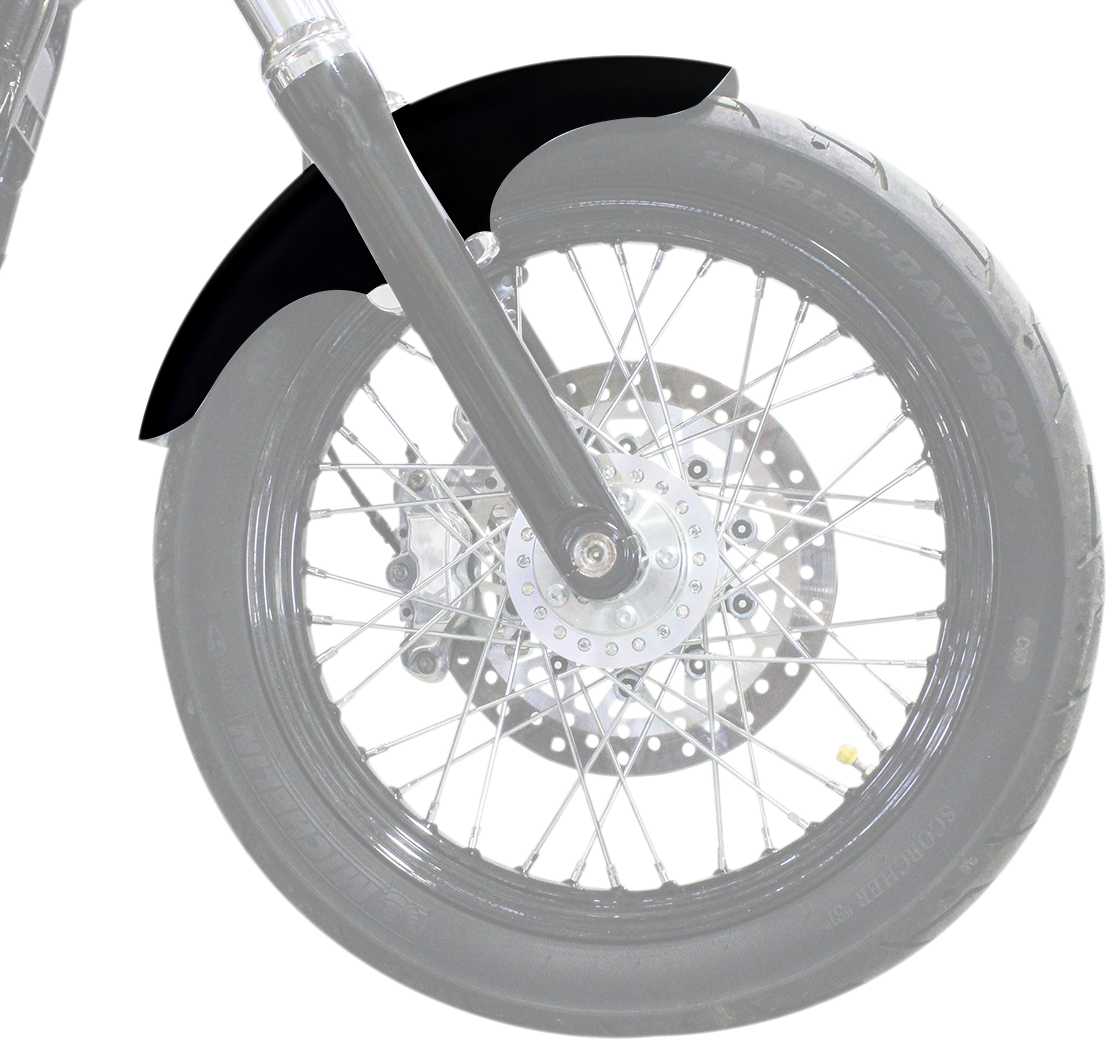 Hugger Series Front Fender with Mounting Blocks for Softail/Dyna