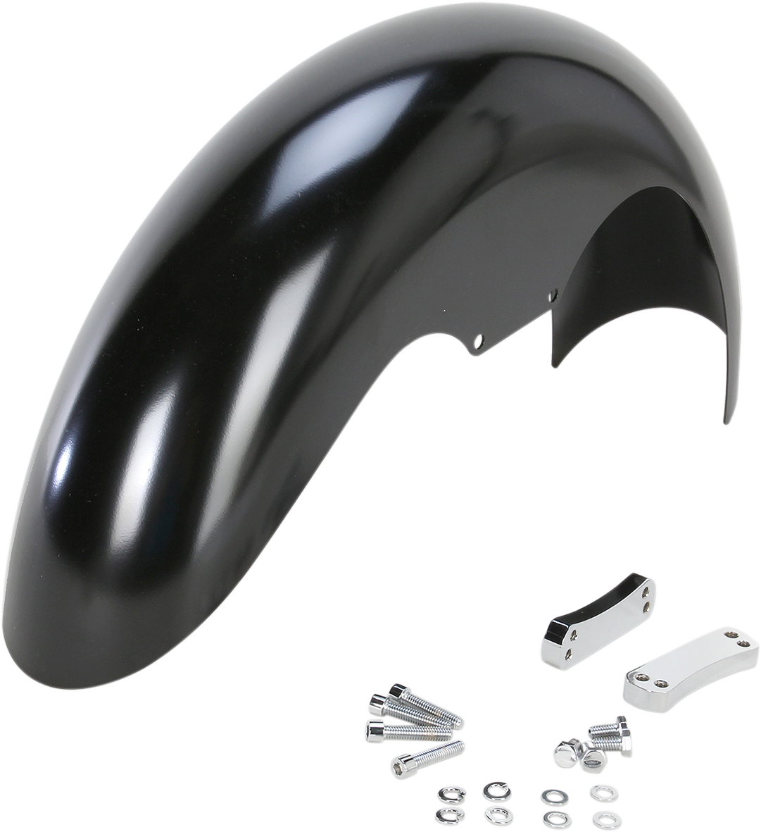 Hugger Series Front Fender with Mounting Blocks for Softail/Dyna