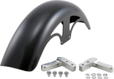 Hugger Series Front Fender with Mounting Blocks for Softail/Dyna