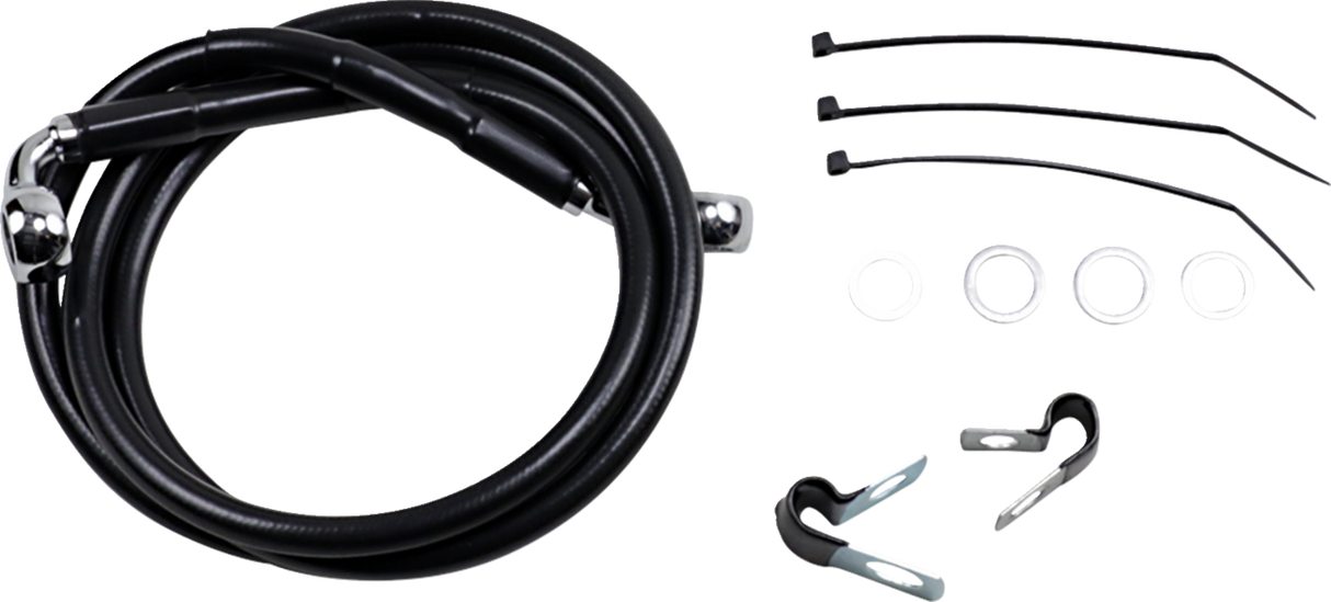 Extended Length Black Vinyl Brake Line Kit [2/2]