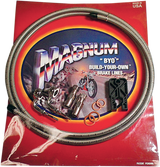 Brake Line Kit - Single Disc - 7/16"-35° - 6' - Black Stainless Steel