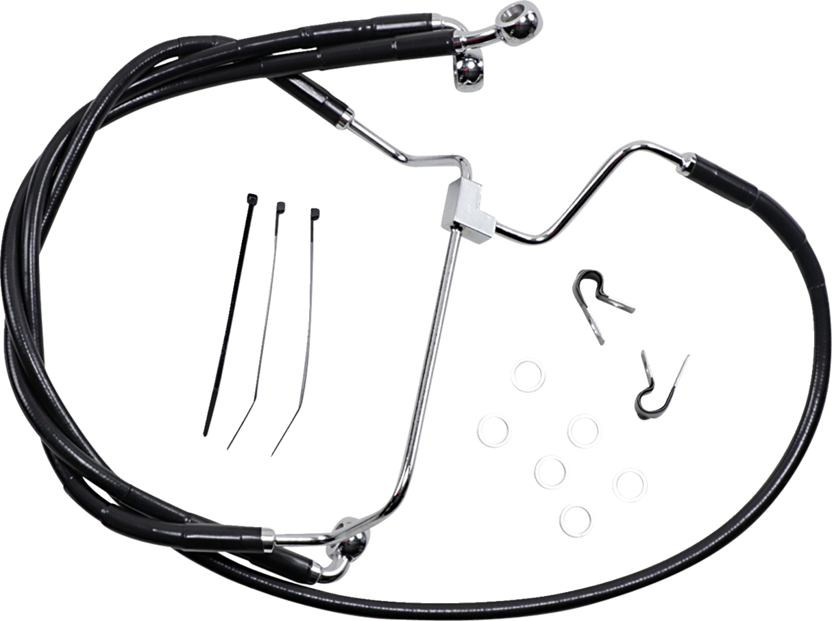 Extended Length Black Vinyl Brake Line Kit [2/2]