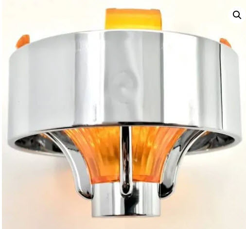 Clip In Style Chrome Amber Turbine (FREE SHIPPING)