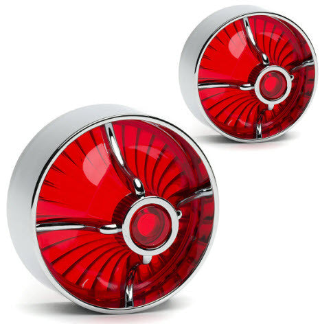 Clip In Style Chrome Red Turbine (FREE SHIPPING)