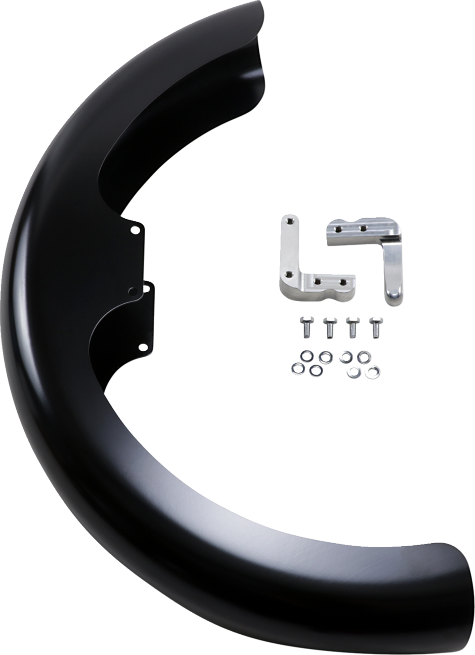Hugger Series Front Fender with Mounting Blocks for Softail/Dyna