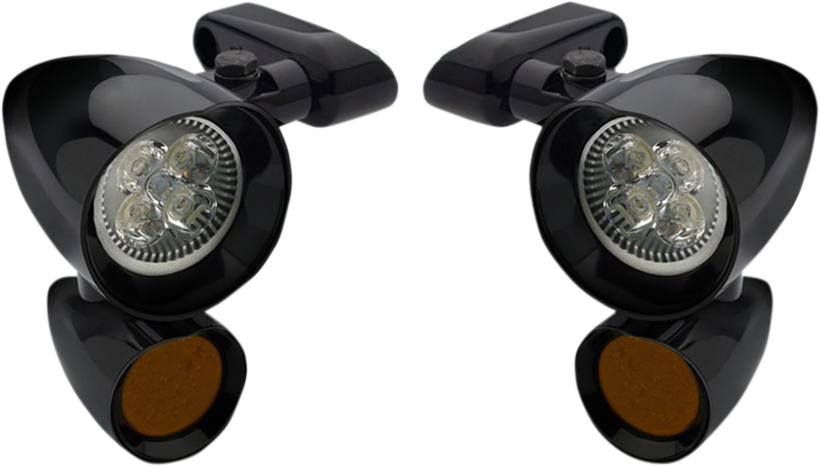 Vampire 2" Spotlight and 1-3/8" Turn Signals
