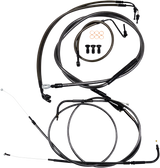 Standard Midnight Braided Handlebar Cable/Brake Line Kit — Ape Hanger
