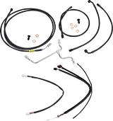 Complete Black Vinyl Handlebar Cable/Line Kit for Ape Hangers
