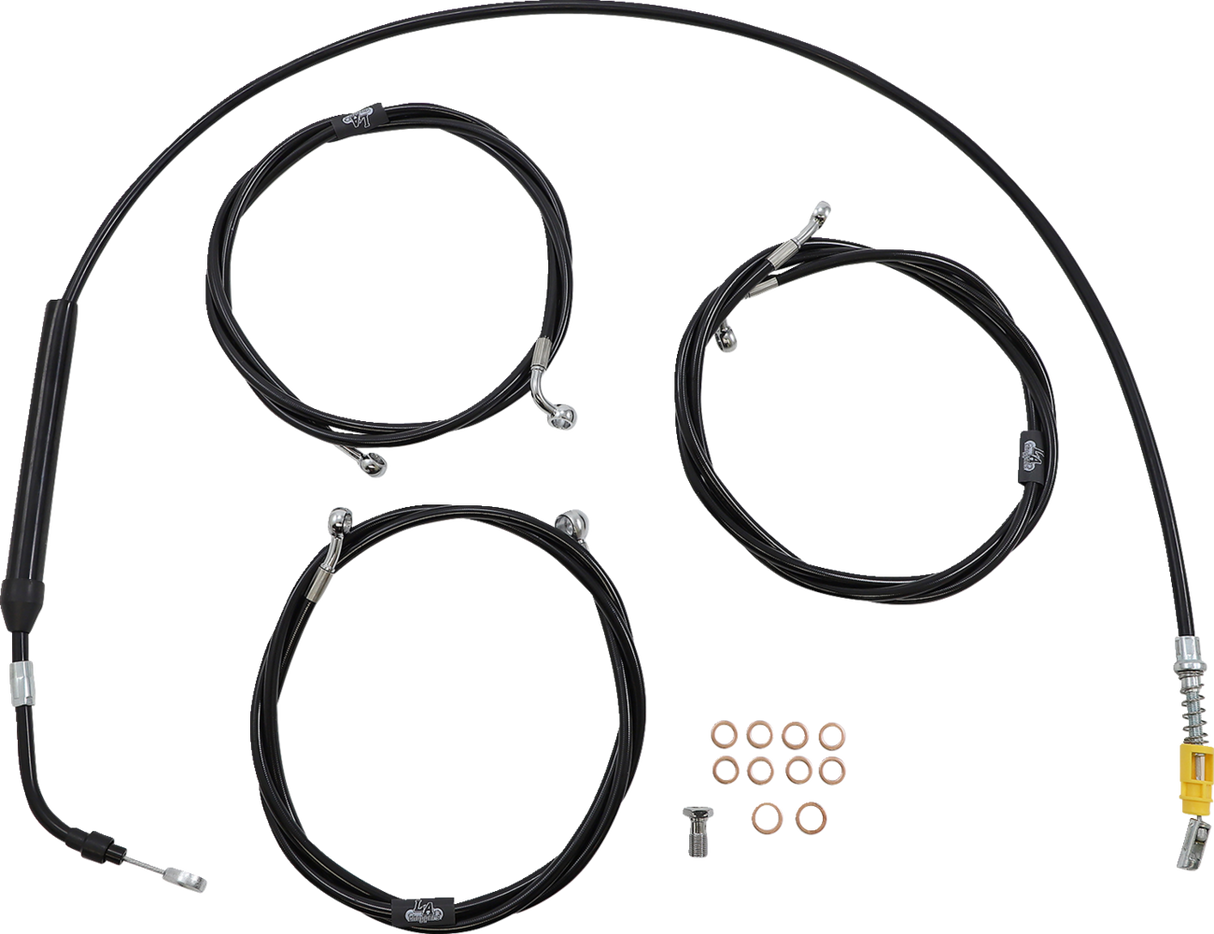 Standard Black Vinyl Handlebar Cable/Brake Line Kit — Ape Hanger