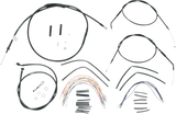 Complete Black Vinyl Handlebar Cable/Line Kit for Ape Hangers