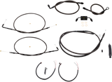 Complete Midnight Braided Handlebar Cable/Brake Line Kit — Standard