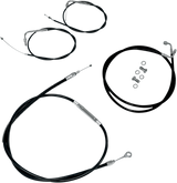 Standard Black Vinyl Handlebar Cable/Brake Line Kit — Mini/Ape Hanger
