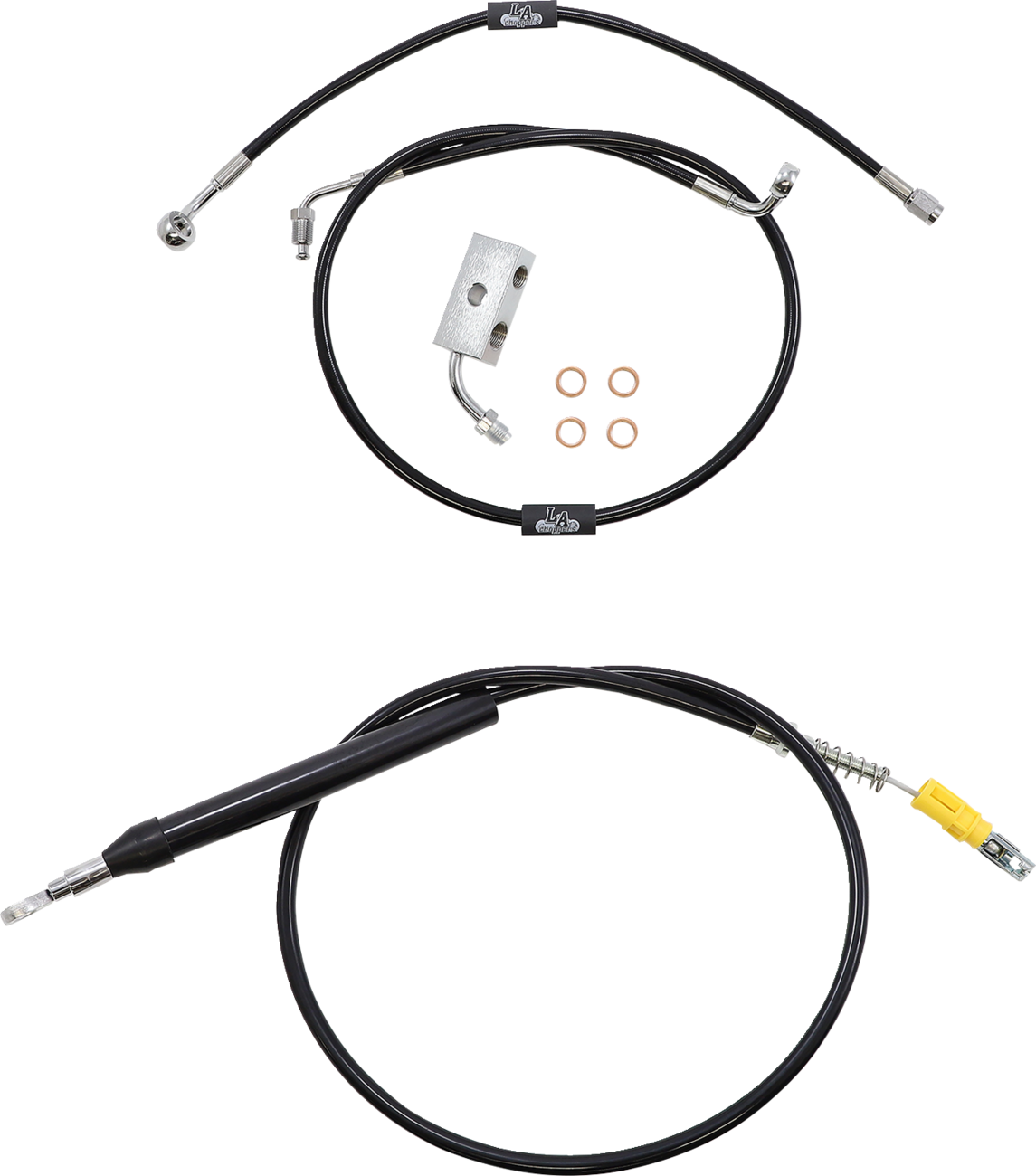 Standard Black Vinyl Handlebar Cable/Brake Line Kit — Ape Hanger