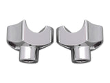 Chrome Riser Stem Set 1-1/8" tall by 1" Diameter